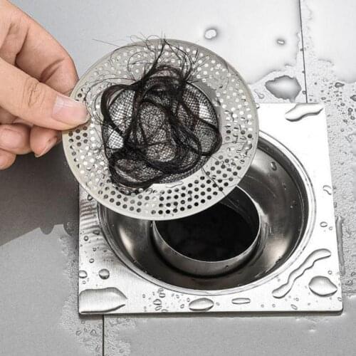 Floor Drain Round Sink Sewer Strainer Small Grids 304 Stainless Steel Universal Water Drain Filter Kitchen Bathroom Accessories