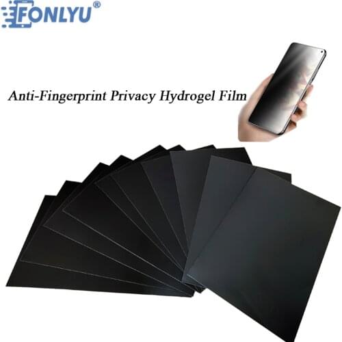 FONLYU 30pcs Anti Fingerprint Privacy Hydrogel Film For Mobile Phone Screen Protector Compatible For Cutting Machine Plotter