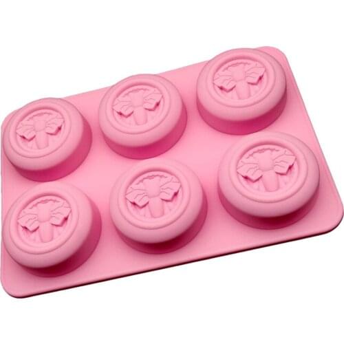 Multifunction Bee Shape Non Toxic Fondant Cake Mold Baking Accessories Kitchen Gadgets Diy Silicone 6 Cavities Soap Mould