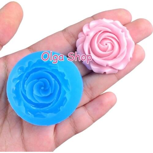 HYL384 36.3mm Flower Silicone Mold Fondant Cake Decoration Candy Resin Clay Earrings Necklace Craft Soap Candle FOOD SAFE