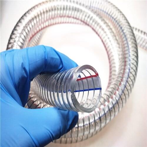 ID10-100mm clear PVC steel wire hose plastic transparent tube oil pipe hose hose anti-freezing vacuum tube