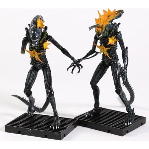 Hiya Toys Aliens Headshot / Battle Damage Alien Warrior 5" Action Figure Collection