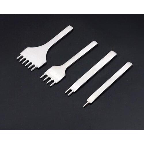 DIY Leathercraft Craft Tools 3/4/5/6mm Leather Hole Punches Stitching Punch Tool 1+2+4+6 Prong Tools for Leather Belt 4 pcs/lot