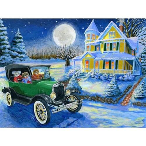 Diamond Embroidery Christmas Tree Winter Cat New Arrival Diamond Painting House Car Mosaic Landscape Home Decoration