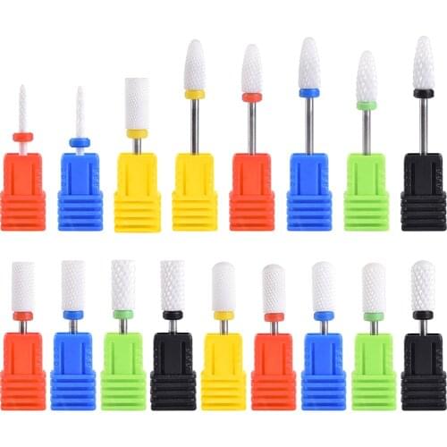 Ceramic Nail Manicure Drill Bits Milling Nail Cutter Electric Nail Drill Bit For Manicure Pedicure Drill Bits Accessories