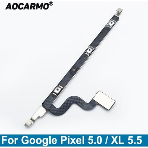 Aocarmo On/Off Switch Power Button Volume Side Keys Flex Cable For Google Pixel 5.0 / Pixel XL 5.5