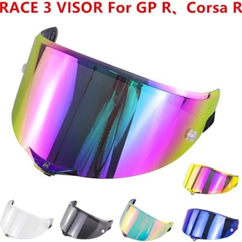 Race 3 Motorcycle Helmet Visors for PISTA GP R & Corsa R Full Face Helmet Visor High Strength Capacete Cascos Accessories