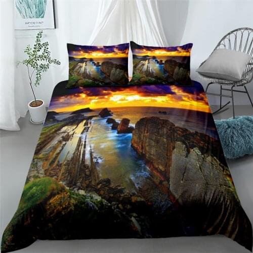 Beautiful lavender garden 3d bedding set king queen double full twin single size bed linen set