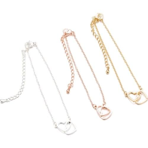 Lyvior Small Fresh Bracelet Double Peach Heart Pendant Stainless Steel Mothers Day Bracelet Niche Design Gift for Daughter Mom