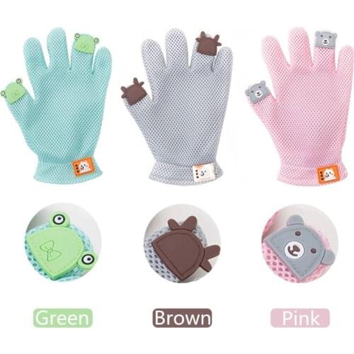 Los Fick Fashion Rubber Pet Bath Brush Protection Silicone Glove for Pet Massage Pet Grooming Glove Dogs Cats Pet Supplies