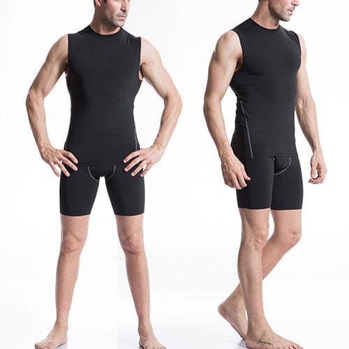 Fashion Men Compression Tank Top Base Layer Sleeveless Gym Workout Slim Vest