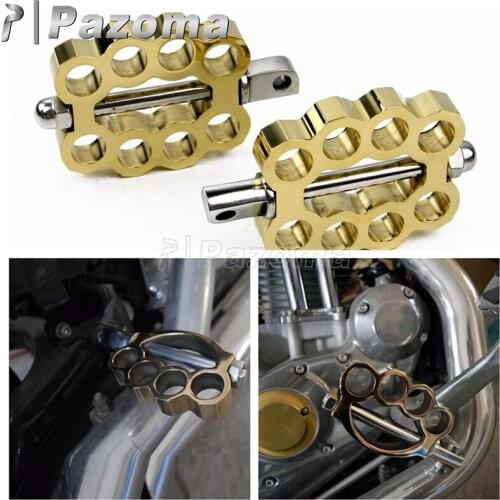 Motorcycle Brass Foot Peg Shifter Peg Foot Pedals Rest For Harley Softtail Dyna Road King Sportster 883R 883L Chopper Bobber