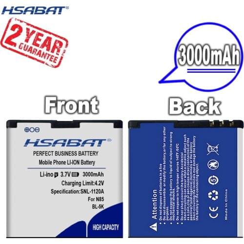 New Arrival [ HSABAT ] 2350mAh BL-5K Replacement Battery for Nokia N85 N86 N87 8MP 701 X7 C7 C7-00 C7 X7-00 2610S T7