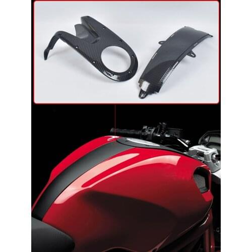Carbon fiber Paint Fuel tank housing fairing suitable for Ducati Monster 696 795 796 1100 fuel tank upper and lower panels