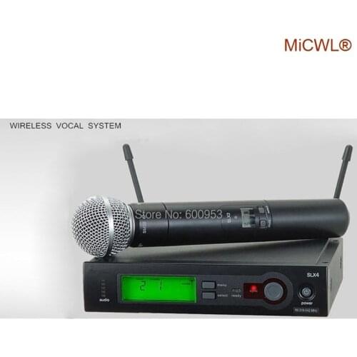 100% MiCWL Brand SLX SLX24 BETA58/SM 58 UHF Professional Wireless Microphone System Cardioid SM BETA 58 Handheld Microfone Mic