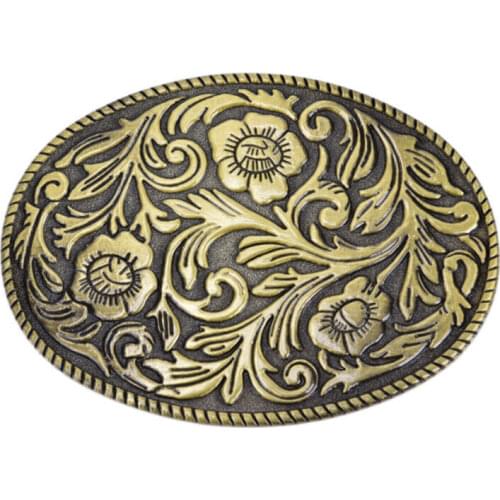 Unisex Flower And Plants Metal Alloy Belt Buckle For 1.5 Inch Width Cowboy And Cowgirl Metal Tool Western Belts Buckles