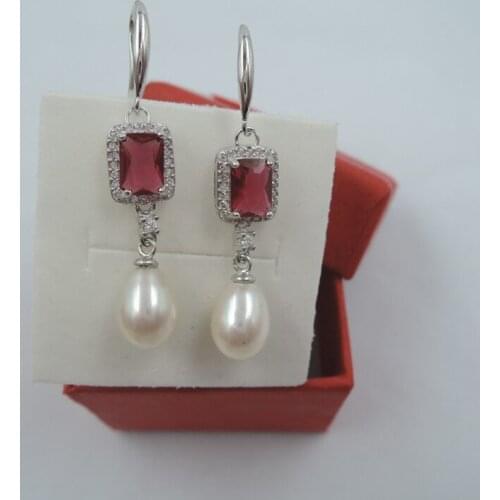 100% nature freshwater AAAAA pearl earring with 100% 925 silver hook