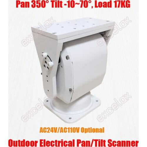 Heavy Duty 17KG Load IP66 Motorized Pan Tilt Scanner Device Auto PTZ Horizontal Vertical Move Support for Outdoor CCTV Camera