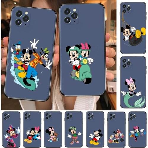 Unique Mickey Mouse Anime Phone Case cover For iphone 12 Pro Max 11 8 7 6 S XR PLUS X XS SE 2020 mini cell shell Sapphire blue
