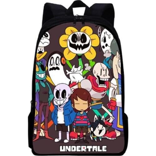 Game Undertale Sans School Bags Laptop Backpacks Waterproof Nylon Casual Shoulder Bagpack Travel Teenage Mens Backpack mochila