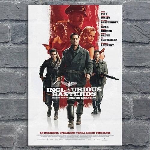 High-Definition Classic Movie Silk Inglourious Basterds Art Vintage Wall Decor Pictures Quentin Tarantino Poster