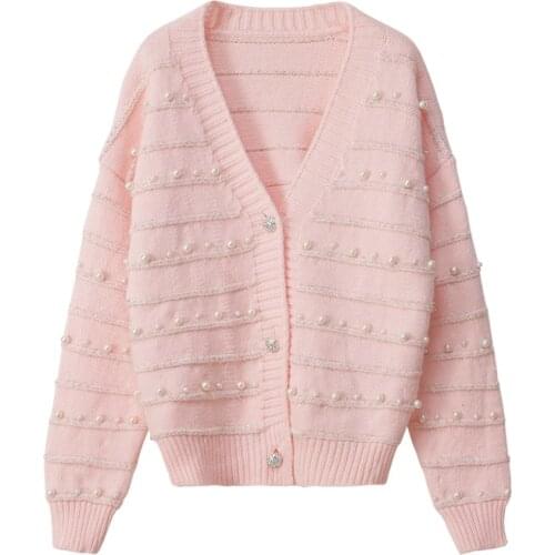 Fall Winter Temperament Commuting Solid Color Single-Breasted Luxury Female Ball-shaped Sweater Fashion Women O-Neck Cardigans