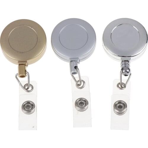 1pc Plastic Badge Reel for Access Card, Retractable Chain for Work Card, Testificate ID IC Card Holder Reel