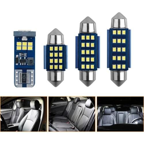 1X Festoon 31/36/39/41MM led light T10 2016 12/18 SMD Car License Plate lamp Reading Light LED Bulb Caubus No Error white 12V