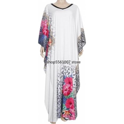 2021 African Long Maxi Dresses For Women Dashiki Dresses Bazin Riche Traditional African Clothing Long Sleeve Loose Dress Robe