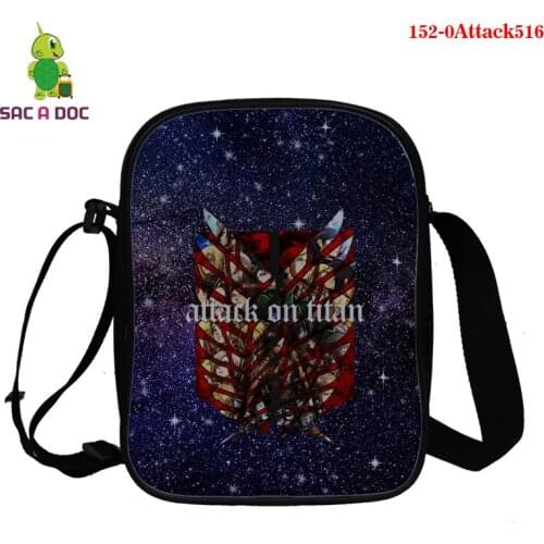 3D Attack on Titan Messenger Bag Women Mini Shoulder Bag Handbag Attack on Titan Anime Small Crossbody Bag for Girl Dropshipping