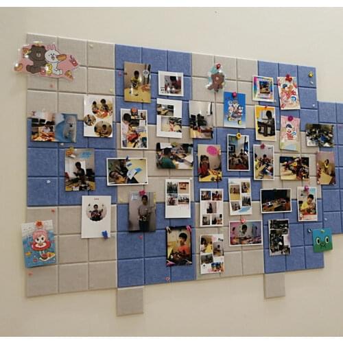 3D Cork Board Self-adhesive Wall Grid Felt Board Home Decoration Display Board Photo Wall Sticker Bulletin Board Message Board