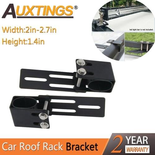 Auxtings one pair 2"-2.7" Universal Car LED Light Bar Car Roof Luggage Rack Top Mount Bracket Clamp LED Work Light Bar holder