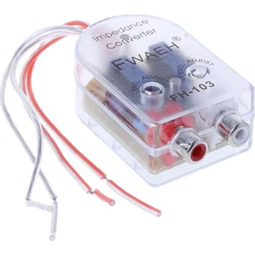 2021 New 12V RCA Car Stero Radio Converter Speaker High To Low Amplifier Impedance Converter