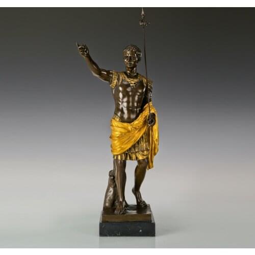 Bronze Roman Emperor Octavian Augustus Statue Famous Man Sculpture Art Hot Casting Indoor Decor Gifts Large