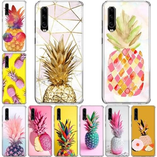 Yellow Pineapple Pink Fruit Phone Case For Huawei P10 P20 P30 P40 Mate 30 20 10 Lite Pro P Smart Z Plus 2019 2018 Cover Coque