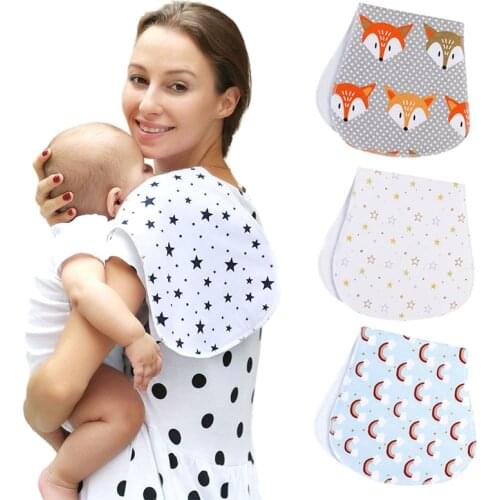 Baby Burp Cloth Organic Cotton Baby Accessories Curved Saliva Absorption Washable Cloth Newborn Soft Cute Cartoon Baby Stuff
