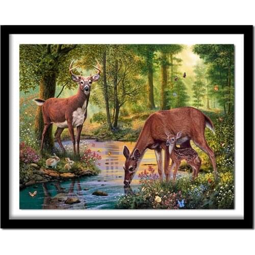 DIY 5D Diamond Painting Cross Stitch Scenic Unfinished Home Decor Full Diamond Embroidery Needle Festival Gift