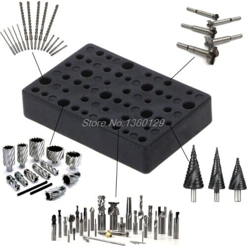 Electric 45 Holes Drill Bit Storage Block Box Case for Dremel Rotary Tool Accessories 72x48x14mm Wholesale&DropShip