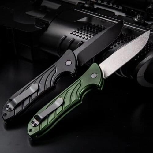 Kes 7600 LAUNCH 5 Pocket Folding Knife Stonewashed CPM 154 Blade Single Action Tactical Hunting Fishing Knifes EDC Survival Tool