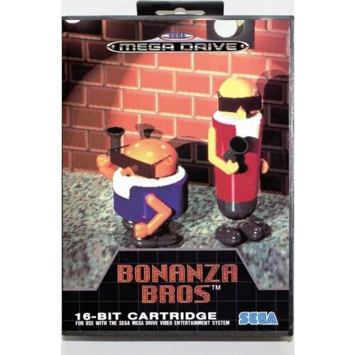 Bonanza Bros Game Cartridge 16 bit MD Game Card With Retail Box For Sega Mega Drive For Genesis