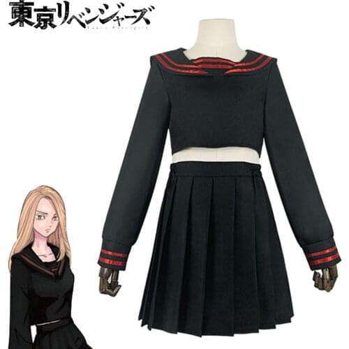 Yuzuha Shiba JK Cosplay Costume Tokyo Revengers Jacket Skirt Set Party Show Anime School Uniform Women Dress Girls Skirt Suit