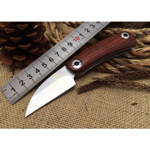 LCM66 Sandal Wood Handle Small Razor,Folding Blade Knife,Outdoor Pocket Knife,Survival Knives,Tactical Camping Knives Tools