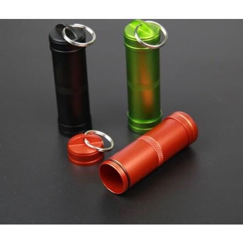 Aluminum Alloy Medicine Seal Capsule Bottle Box Waterproof Canister EDC Outdoor Tool