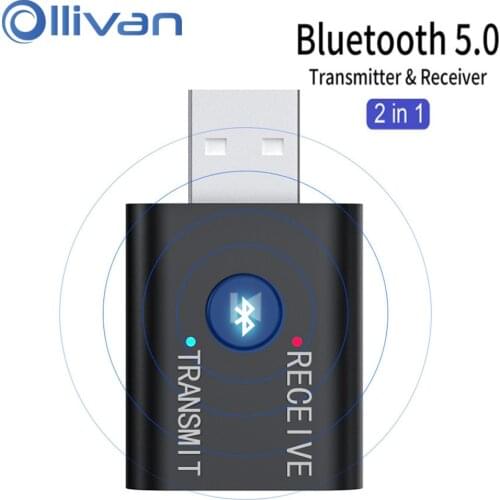 2020 New USB Bluetooth 5.0 Audio Transmitter Receiver 3 in 1 Mini Adapter Receiver 3.5mm Jack AUX Stereo Music Wireless Adapter