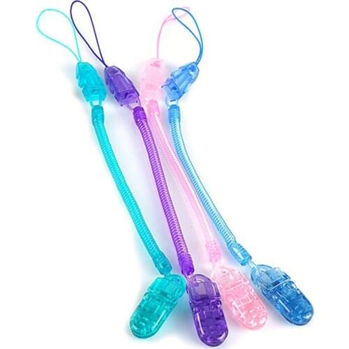 Soft Baby Infant Toddler Dummy High Quality Pacifier Spring Safety Soother Nipple Clip Chain Holder Strap Newborn Baby Chew Toys