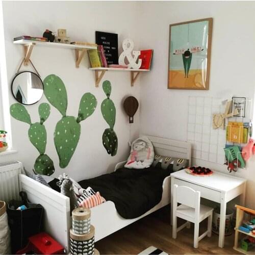 Cactus Stickers Kids Toys Newborn Baby Room Kindergarden Wall Decoration Adesivos Plant Waterproof Paste PVC Sticker Decor
