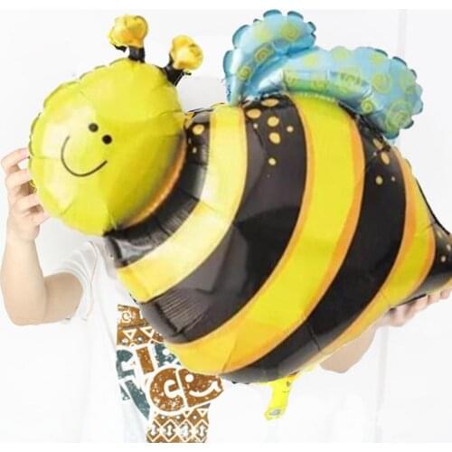 Insect bee foil balloons helium support, birthday party foil balloons childrens day gift , size about 78x65cm 50pcs/lot