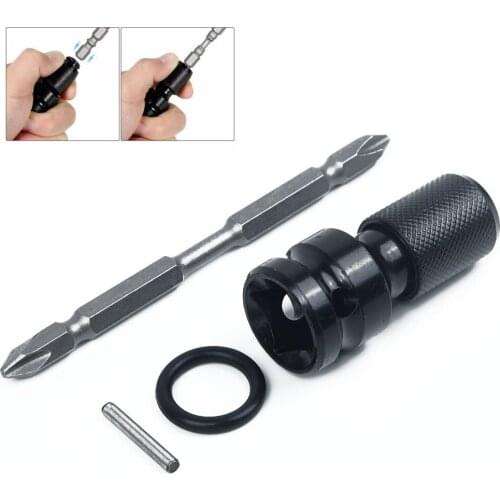 New Shaft Socket Adapter 4pcs/Set Nut-On Bit 100mm Screw Extension Drill Bit Universal Air Impact 1/2" To 1/4 " Tools Access