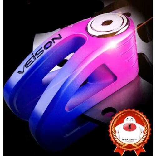 VEISON New Security Protect Anti Motorcycle Thief Electric Motobike Bike Motocross Scooter Wheel Brake Disc Lock Zinc Alloy