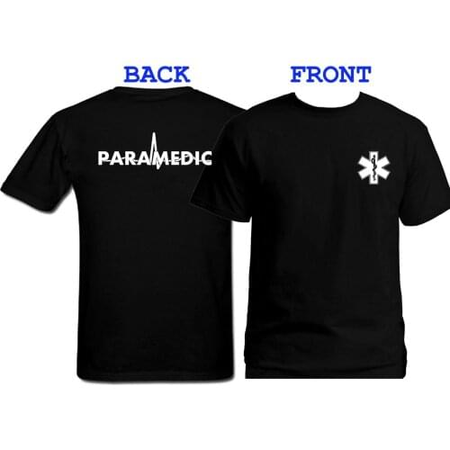 Paramedic T-shirt Medic Gifts Front & Back Print S Wear Size S-3XL